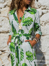 Robe vintage en mousseline de soie à col en V Madrid - Maxi taille haute à imprimé floral